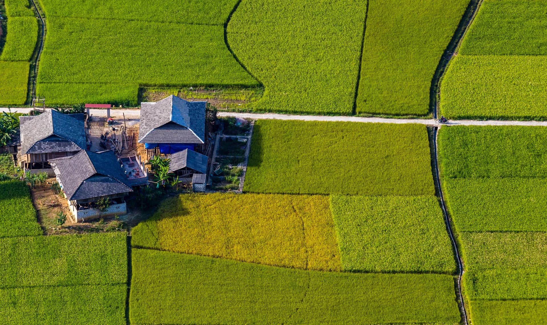 Campo colombiano visto desde el aire